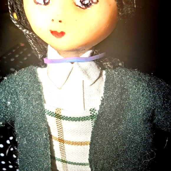 Vintage cloth school girl doll - Picture 2 of 2